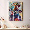 thumbnail image 4 of Vizsla Dog Poster Riding A Motorcycle - Vizsla Dog Canvas Wall Art For Bedroom Decor - Gifts For Men - Gifts For Men, 4 of 6