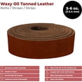 thumbnail image 2 of European Leather Work 5-6 oz. 2-2.4mm Oil-Tanned Waxy Leather Belts Size: 1.5"x72" 3.8x183 cm  Medium Brown Color  Natural Grass Fed Full Grain Cowhide Straps, Strips, Knife Sheaths, Boots, 2 of 8
