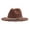 Brown, variant on HNMKIU Sun Hat For Men And Women Fedora Classic Wide Belt Floppy Wool Panama Buckle Caps