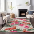 thumbnail image 6 of Addison Rugs Mayfield Washable Tropical Leaves & Flamingos Pink Rectangle Rug, 10' x 14', 6 of 6