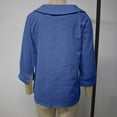 thumbnail image 7 of XuJwPNcy Cotton Linen Shirts for Women Collared V Neck Button up Long Sleeve Tops Trendy Dressy Blouses, 7 of 7