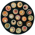 thumbnail image 4 of SAFAVIEH Soho Kendall Geometric Wool Area Rug, Black/Multi, 7'6" x 9'6", 4 of 10