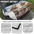 thumbnail image 5 of Whosucclay Flower Bull Golf Cart Seat Protector, Fold-Away Design Washable Anti-Fade Golf Cart Seat Cover for Yamaha EZGO Club Car, 52.36" x 32.28", 5 of 6