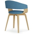 thumbnail image 5 of Lowell Bentwood Dining Chair with Light Wood in Blue Linen Look Fabric, 5 of 8