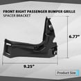 thumbnail image 2 of CROSSDESIGN Front Right Passenger Bumper Grille Spacer Bracket Fit for BMW 5-Series F10 F11 2011-2016 51117207932, 2 of 12