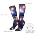 thumbnail image 5 of Womens America Flag Colored Fireworks Knee High Socks Comfy Thermal Boot Long Socks, 5 of 7