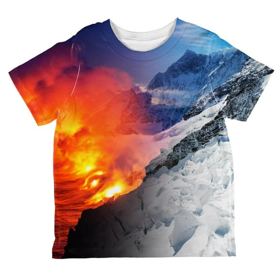 Extreme Nature Adventures Fire And Ice All Over Toddler T Shirt Multi 4T