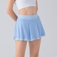 thumbnail image 3 of Gibobby Falda Shorts Mujer Mujeres Custom Soild Custom Leggings de talle Running Pilates Workout Soft Yoga Faldas Pantalones cortos(Aqua, L), 3 of 5