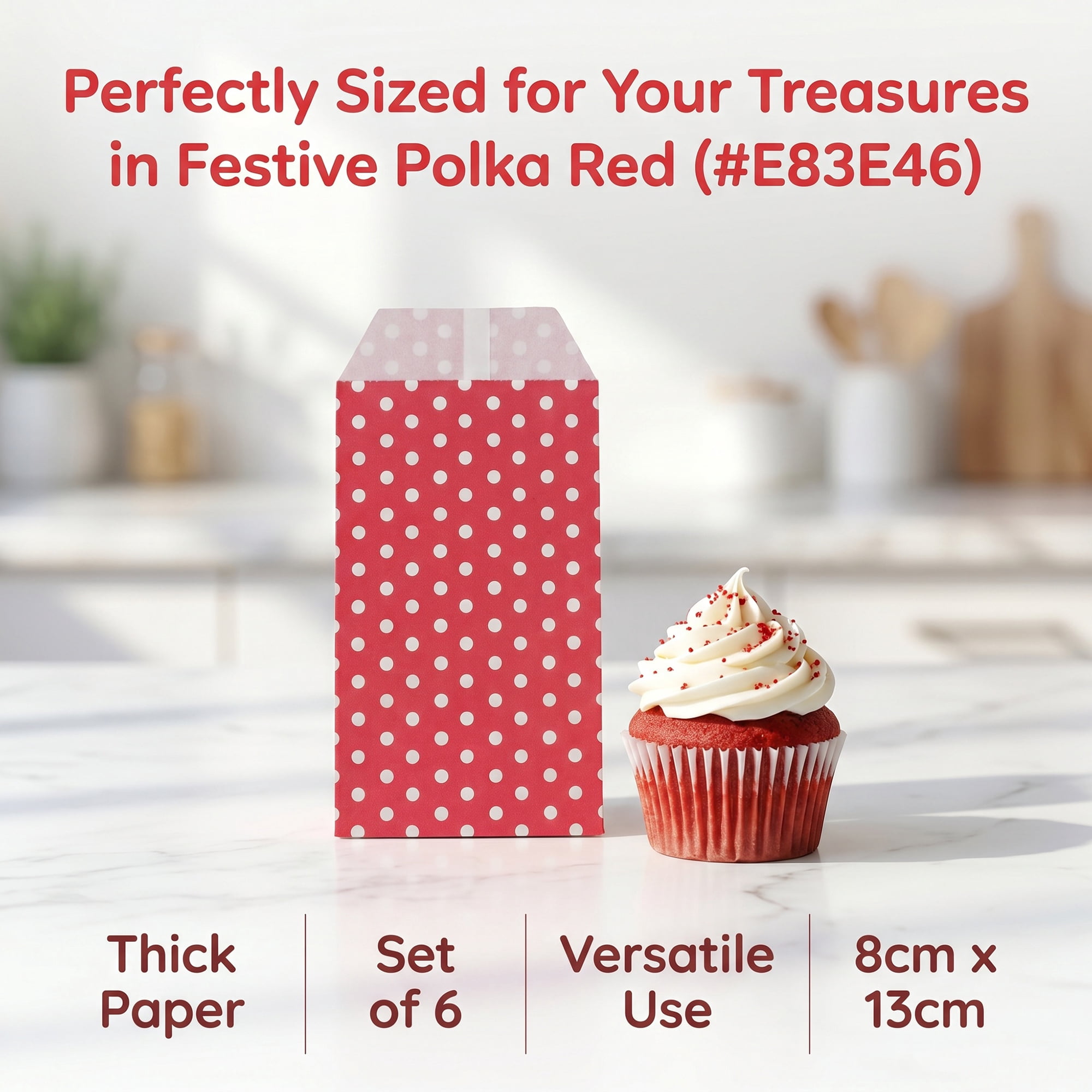 Unique Bargains 6Pcs Elegant Mini Gift Bags for Everyday Use Red 3.1" x 5.1"