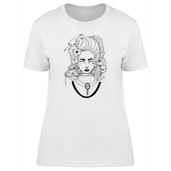 Nice Gothic Girl  T-Shirt Women -Image by Shutterstock, Female 3X-Large