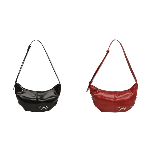 Bolso Hombro para Mujer Correa Ajustable Tipo Media Cuero PU Hobo ()