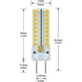 thumbnail image 3 of GY6.35 LED Filament Light Bulb, G6.35 LED 12V, 7W Replacement Halogen Bulb 50W, Warm White 3000K, 360 Beam Angle, for Cabinet Lighting, Non-Dimmable (, 3 of 5