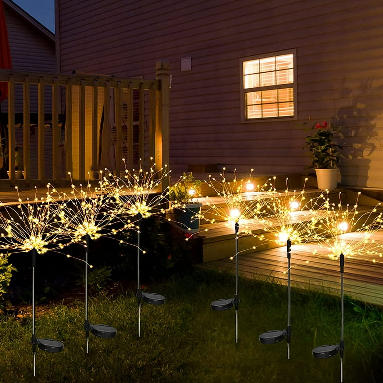 Solar Lights Outdoor, EpicGadget 105 LED Solar Lights String Lights for Garden Decoration Waterproof Fireworks Modeling Lighting Fiber Optic DIY Light Outdoor Christmas Lamp - Warm White (2 Pieces) Solar Lights Outdoor, EpicGadget 105 LED Solar Lights String Lights for Garden Decoration Waterproof Fireworks Modeling Lighting Fiber Optic DIY Light Outdoor Christmas Lamp - Warm White (2 Pieces)