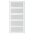 thumbnail image 6 of 30 in. x 84 in. Sliding Barn Door, 5 Lites Frosted Glass and White MDF with Hardware Kit, 6 of 6