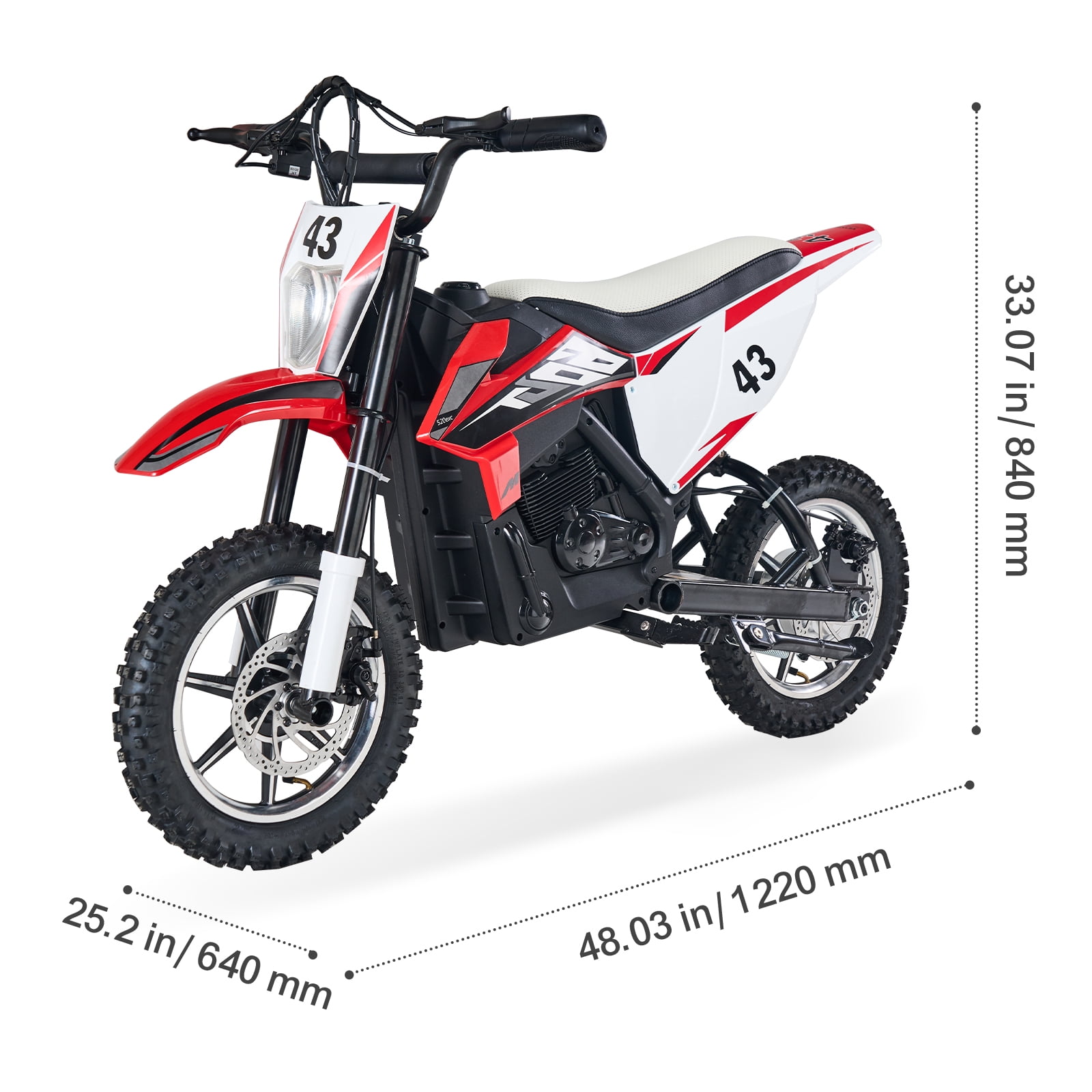 VEVOR Kids Ride On Motorcycle, 36V Battery Powered Electric Motorcycle with Speed Up to 15.5mph, Treaded Tires, LED Light, Battery Gauge,Dual Brakes,Ride on Toys for Children Boys Girls Aged 14+