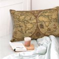 thumbnail image 4 of Kdxio Cotton Pillow Cases 16"x24" Pillowcases,Soft and Breathable Bedroom Pillow Cases-World Map1-No Pillow Core, 4 of 5