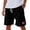Black, variant on YNGKMEA Men's Casual Linen Shorts Elastic Waist Drawstring Shorts Soft Lightweight Breathable Summer Loose Pocket Athletic Shorts