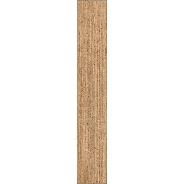 Unique Loom Tapis Tressé en Jute Tissé à la Main 2' 7 x 16' 5 Runner Naturel