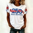 thumbnail image 6 of Women's 250th Anniversary Patriotic T-Shirt - Distressed American Flag Graphic Tee - Short Sleeve Crew Neck Top - USA Independence Day 2026 Casual Shirt White S, 6 of 6