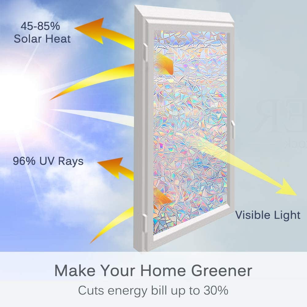 Removable Window Decals Non-Adhesive Reflective UV Blocking for Door and Kitchen 35.4 x 78.7 inches Window Clings Glass LUTE Window Film Privacy 3D Decorative Window Vinyl Rainbow Window Cling Removable Window Decals Non-Adhesive Reflective UV Blocking for Door and Kitchen 35.4 x 78.7 inches Window Clings Glass LUTE Window Film Privacy 3D Decorative Window Vinyl Rainbow Window Cling