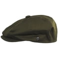 thumbnail image 3 of Cotton Newsboy Cap - S - Olive Green, 3 of 4