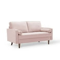 thumbnail image 1 of Valour Causeuse en Velours de Performance Rose, 1 of 7