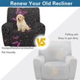 thumbnail image 4 of FKELYI Butterfly Leopard Print Reclining Chair Slipcover 4 Pcs Stretch Recliner Cover Fitted Sofa Couch Cover with Pocket Anti-Dust Furniture Protector for Armchair, 4 of 7