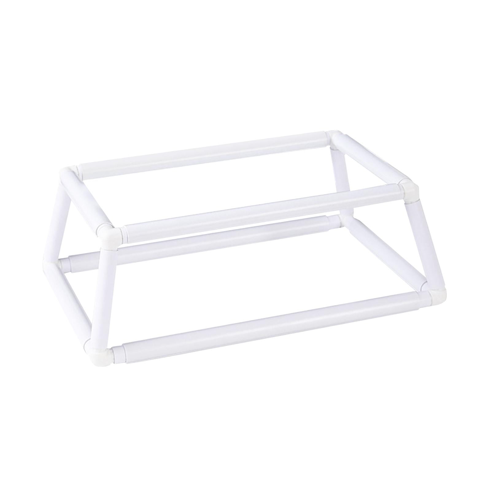 Abbraccia Cross Stitch Rack Embroidery Frame Lap Stand Hands Frees Compact DIY Sewing Combo Multifunction Embroidery Hoop Lap Stand Hoop white large