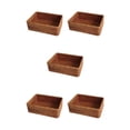 thumbnail image 2 of Matsuzay Cesta de almacenamiento duradera hecha a mano para una vida organizada Marrón hecha de natural Cesta cuadrada pequeña L Type2 NO2, 2 of 6