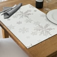 thumbnail image 2 of Vinyl Placemat (Silver Snowflakes) - Set of 12, 2 of 4