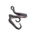 thumbnail image 1 of Bague Vintage en Acier Titane Pieuvre Monstre Marin Calmar Kraken Punk Antique Rétro, 1 of 8