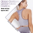 thumbnail image 4 of QRIC Racerback Sports Bra for Women - High Impact Wire Free Camo Pattern Activewear Tops, 4 of 6