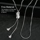 thumbnail image 5 of Collar de rodillos Qarigey para mujer gargantilla de suéter geométrica brillante decorativa regalo Oro blanco, 5 of 6