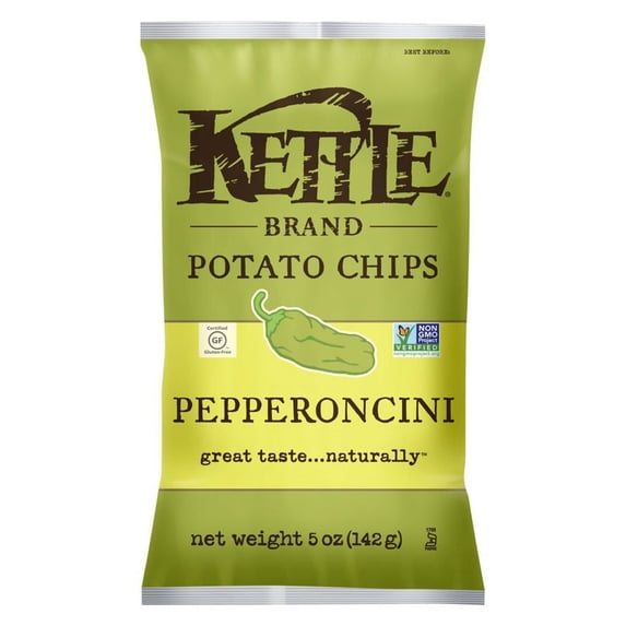 Kettle Brand Pepperoncini Potato Chips 5 oz Bags - Pack of 15