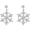 Pearl C, variant on Snowflake Earring Winter Snowflake Flower Drop Dangle Earrings Hypoallergenic Clear Cubic Zirconia Earrings for Women Christmas Gifts