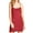 RUBY BURGUNDY, variant on Women & Juniors Solid Plain Adjustable Spaghetti Strap Camisole Mini Dress Tank Top (RUBY BURGUNDY, Large)