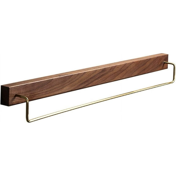 keyasia Towel Rack Black Walnut Wood Towel Rack, for Bedroom Wooden Towel Hold Wall Mounted Retro Towel Bar Towel Holder (Size : 30cm)