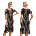 thumbnail image 6 of Aellinatey Elegant Sequins Roaring 20s Party Dress Women Fringe Evening Gown for Cocktail, 6 of 19