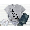 thumbnail image 4 of Tstars Womens Butterfly Graphic Shirt: Cute & Casual Summer Tee - Soft & Comfy Cotton T-Shirt with Colorful Butterfly Print XX-Large Gray, 4 of 5