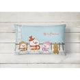 thumbnail image 2 of Carolines Treasures BB2400PW1216 Merry Christmas Carolers Poodle Tan Canvas Fabric Decorative Pillow, 12H x16W,, 2 of 3