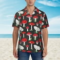 thumbnail image 4 of Goofa Red Mushrooms Hawaiian Shirt for Men, Unisex Summer Beach Casual Short Sleeve Button Down Shirts,Aloha Tropical Floral print shirt-X-Large, 4 of 9