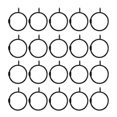thumbnail image 1 of OUNONA 20Pcs Black Curtain Rings Clips Supporting Curtains Homeowners Window Dressing, 1 of 5