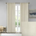 thumbnail image 4 of 510 Design Colt 2-Piece Room Darkening Poly Velvet Rod Pocket/Back Tab Curtain Panel Pair in Ivory, 37"x95", 4 of 9