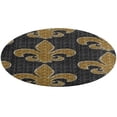thumbnail image 5 of Black And Gold Fleur De Lis Round Carpet Circle Rug Outdoor Patio Area Rug Washable Large Area Rugs Hallway Room Decor Fitness Mats, 5 of 8