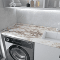 thumbnail image 3 of VOLEAAR White Marble Contact Paper 15.7 x 78.7 Inches Peel and Stick Wallpaper Vinyl Film Self Adhesive Removable Waterproof Wall Paper for Countertop Cabinet Bathroom Kitchen Furniture Shelf Liner, 3 of 7