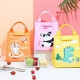 thumbnail image 4 of ECO-friendly Cute Tiger Thermal insulation Panda Bear Dinosaur Food Storage Bag Handbag Women Lunch Bag Picnic Bag GREEN, 4 of 8