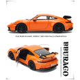 thumbnail image 3 of Modelo de coche fundido a presión Bburago 1:24 Porsche 911 GT3 verde fluorescente, 3 of 7