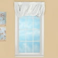 thumbnail image 2 of Collections Etc Scoop Two-Piece Rod Pocket Solid-Colored Sheer Valances for Windows, Decorative Accent and Added Privacy for Any Room in Home, White, 2 of 6