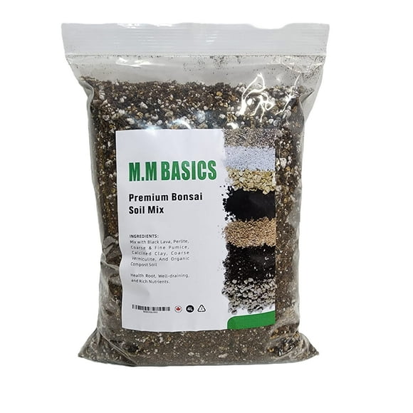Mélange de Rempotage pour Bonsaïs Biologique de 4 L, Riche en Nutriments et en Organismes Qui Favorise la Croissance de Tous les Bonsaïs, Racines Saines et Bien Drainé