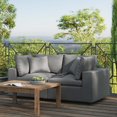 thumbnail image 1 of Modway Commix Causeuse de Mobilier de Patio Extérieur, Charbon, 1 of 10